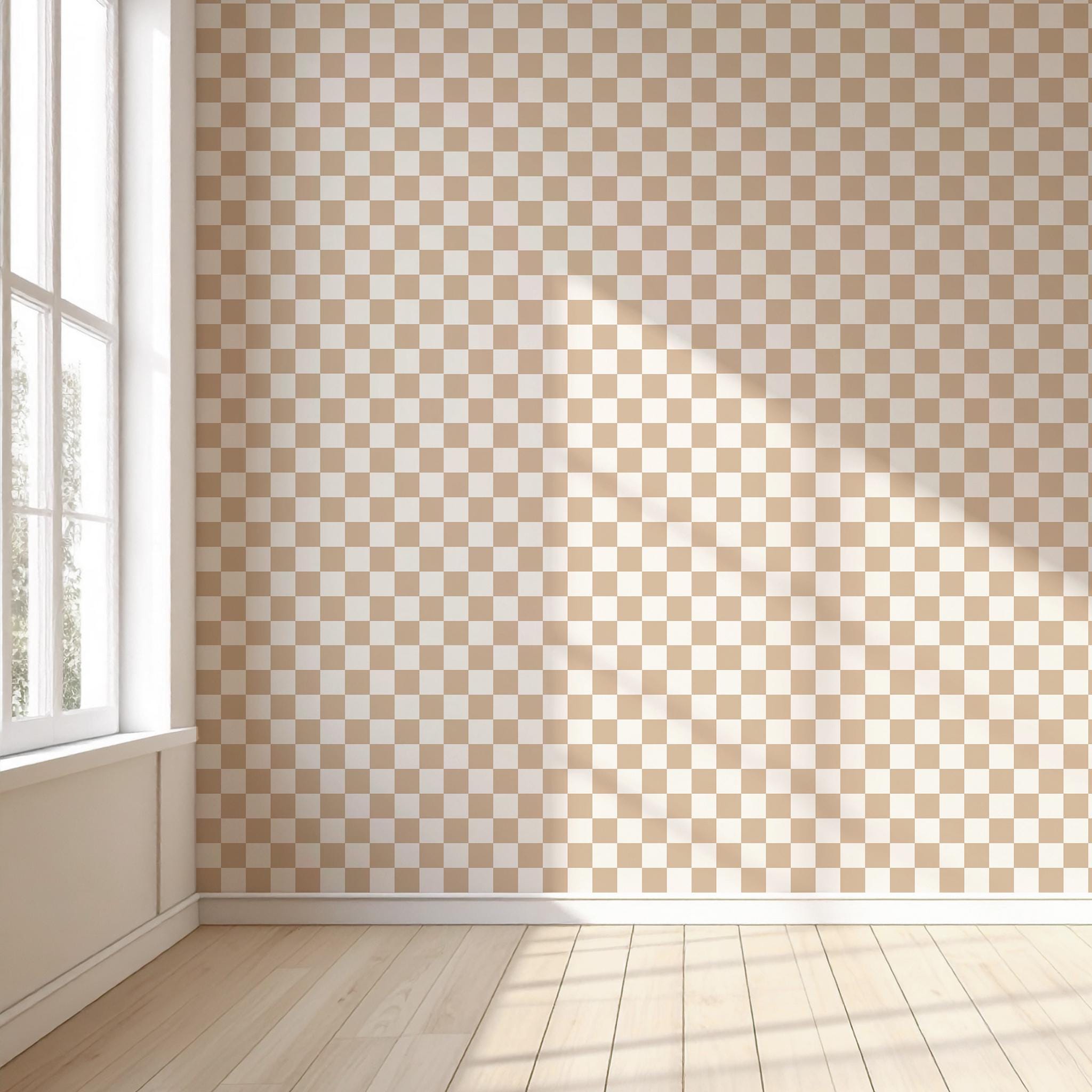 Checkers Pattern Seem Less Boho Earth Tone Checkers Seamless Patterns, Muted Checks Repeating ...