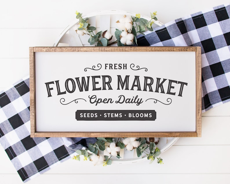 Fresh Flower Market SVG Cut File Seeds Stems Blooms SVG File - Etsy