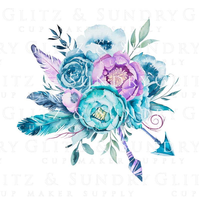 Clear Waterslide Decal for Tumblers Floral Waterslide Decal Etsy