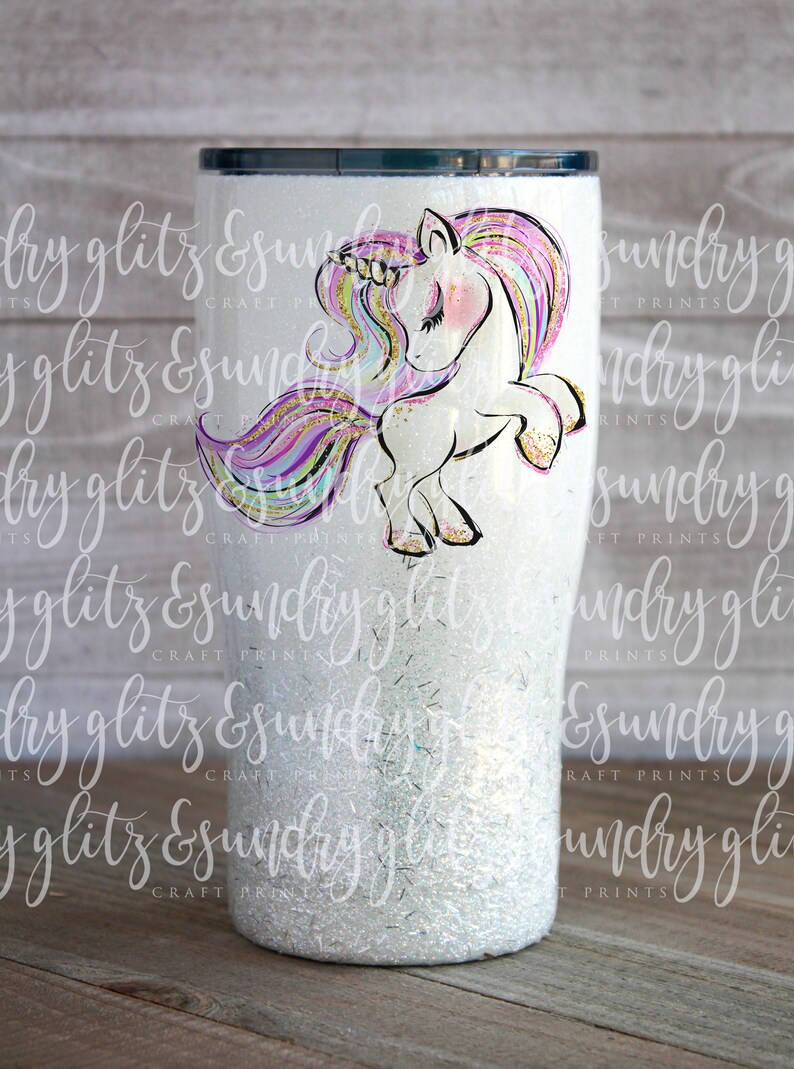Clear Waterslide Decal for Tumblers Unicorn Waterslide Decal Etsy