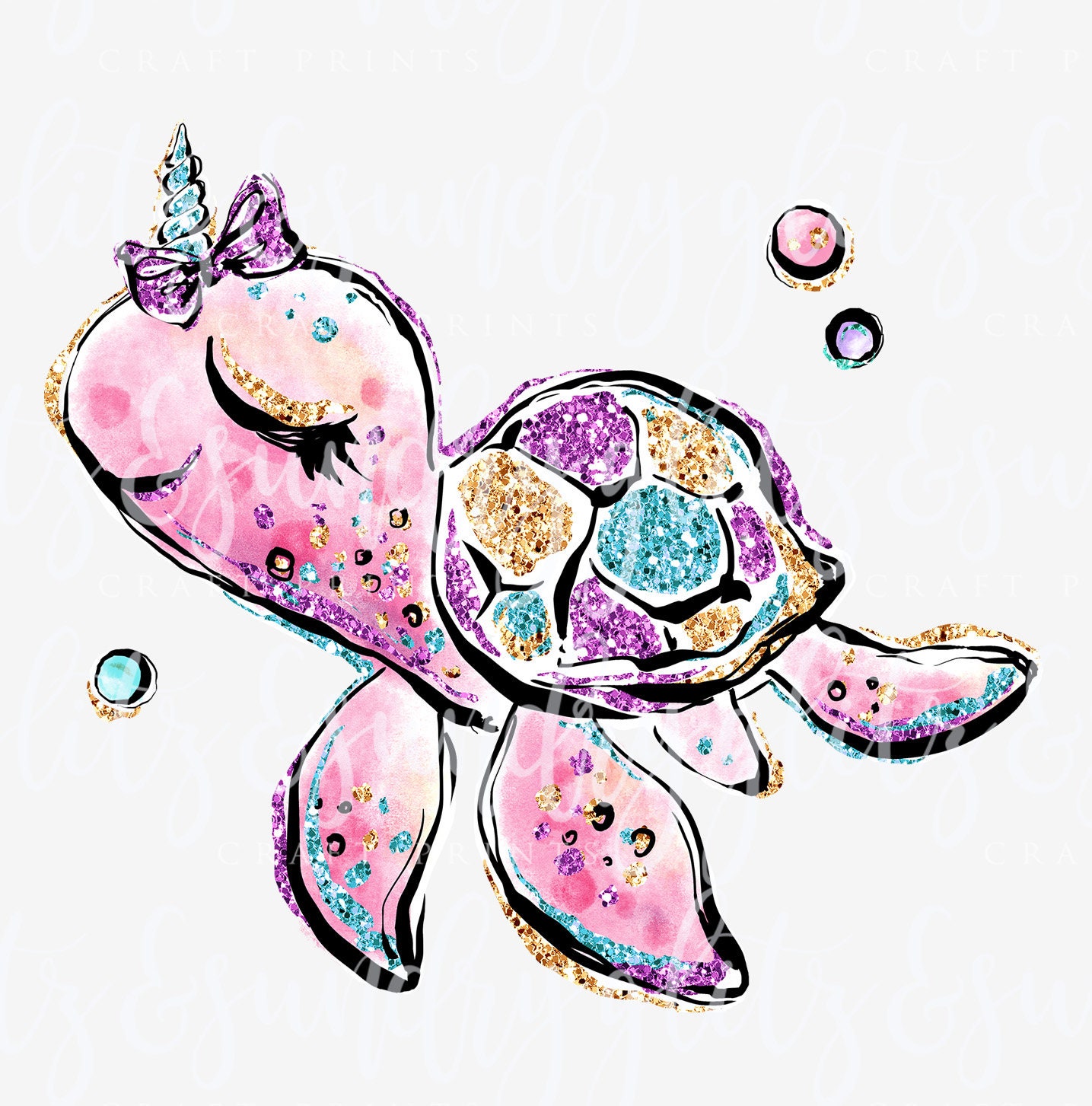 Clear Waterslide Decal for Tumblers Sea Turtle Waterslide Etsy