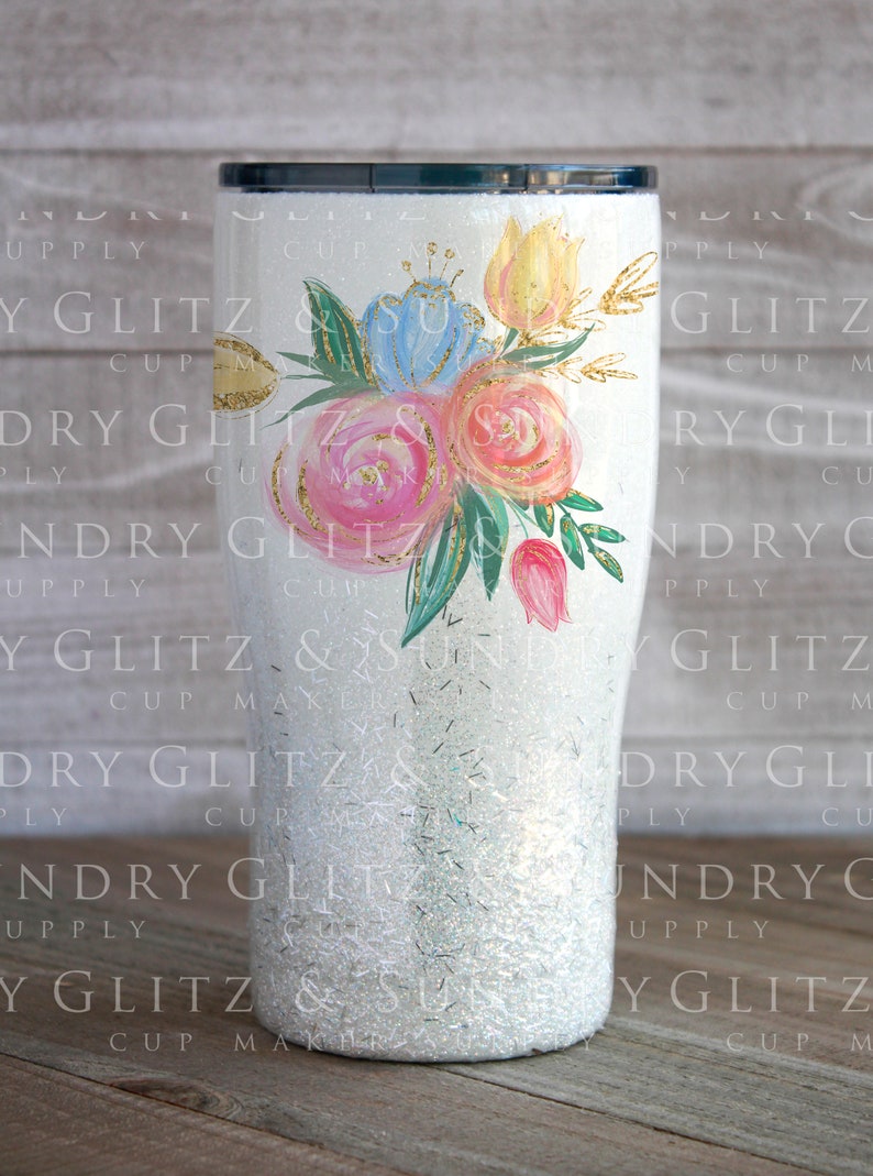 Clear Waterslide Decal for Tumblers Flower Waterslide Decal Etsy