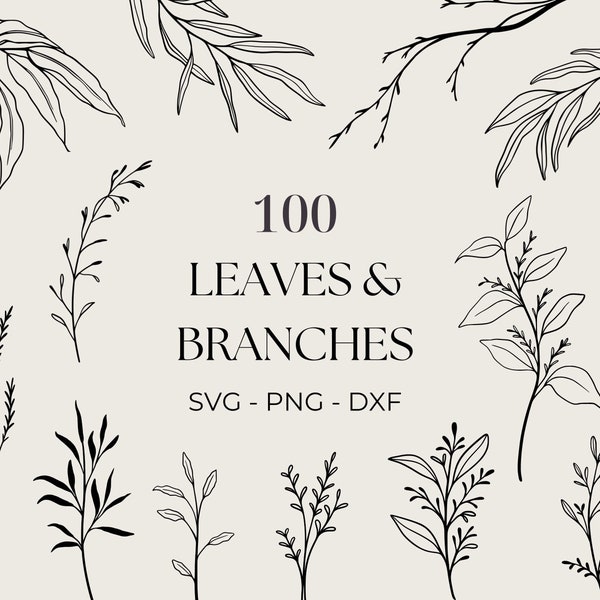 Leaves And Branches SVG, Leaf Svg Bundle, Botanical Clipart, Commercial Use SVG