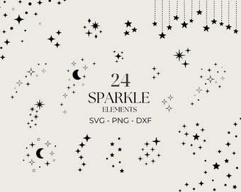 Sparkle SVG, Stars Svg Bundle, Cricut Cutfile , Commercial Use Included