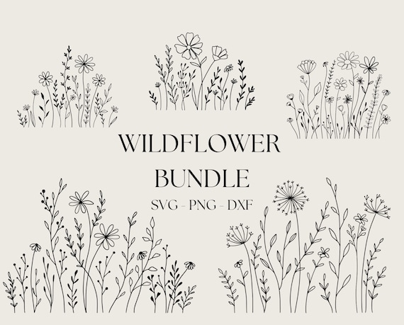 Flower SVG Bundle, Engraving Stencils, SVG Stencils for Wood