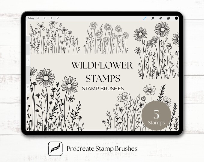 Wildflower Stamp, Procreate Stamps, Procreate Brushes - Etsy