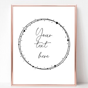 Celestial Frame SVG Star Stencil Svg Round Monogram Frame - Etsy