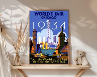 San Francisco Worlds Fair 1940 Vintage Canvas Print Poster Fridge