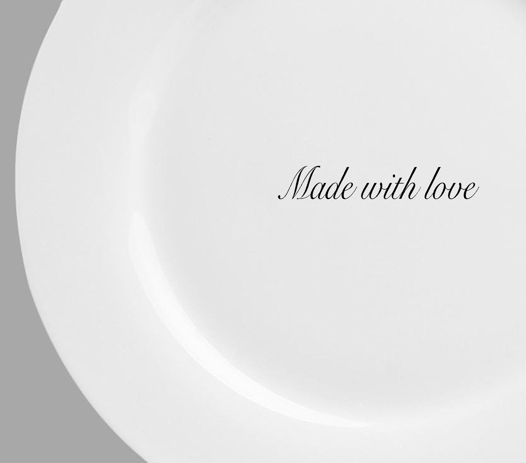 Lot de 7 Assiettes Blanches Made With Love