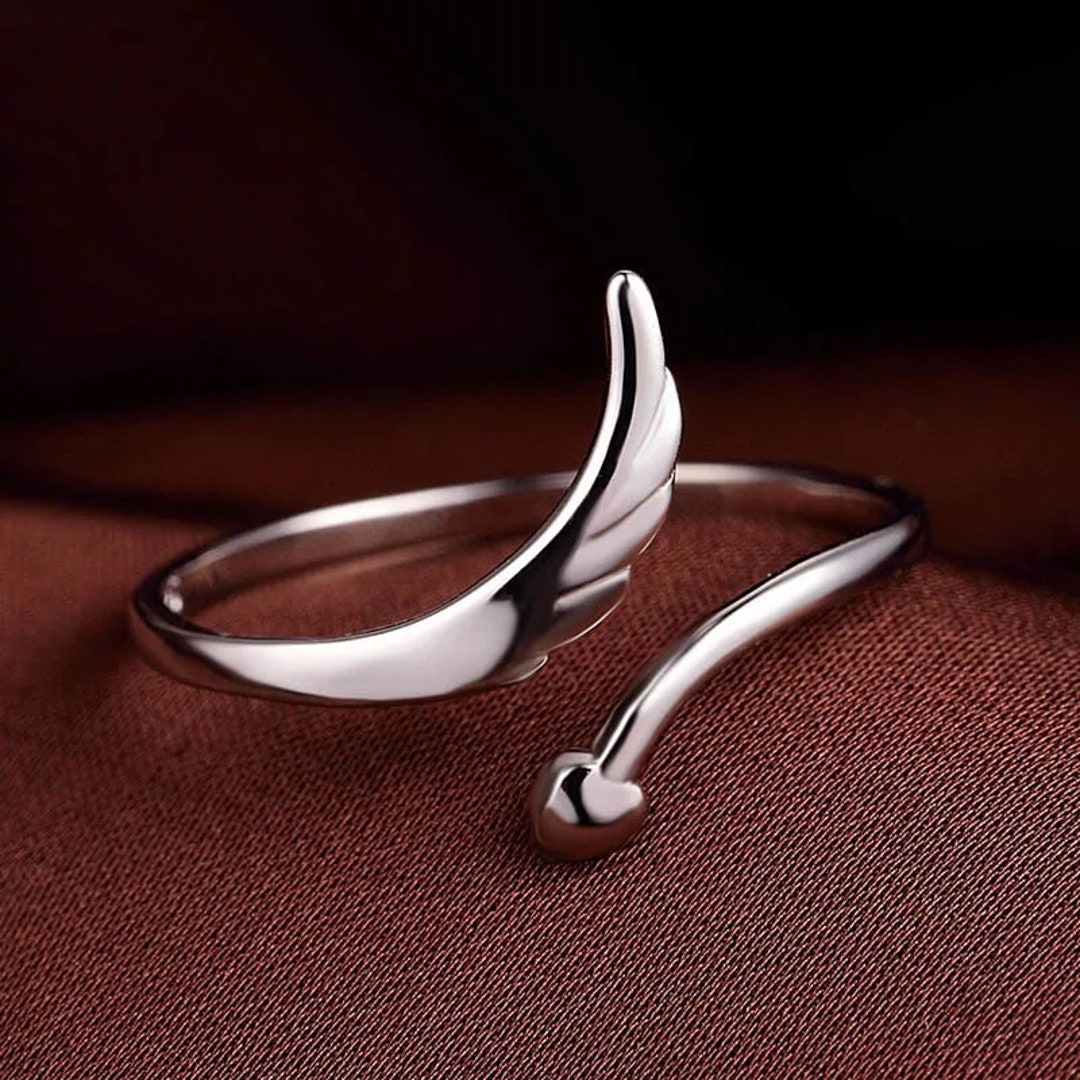 Geometric Shape Open Ring, Bridal Rings for Women,925 Sterling Silver ...