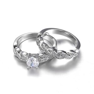 Couple Ring Set for Women Menclassic Rattan Rings925 - Etsy