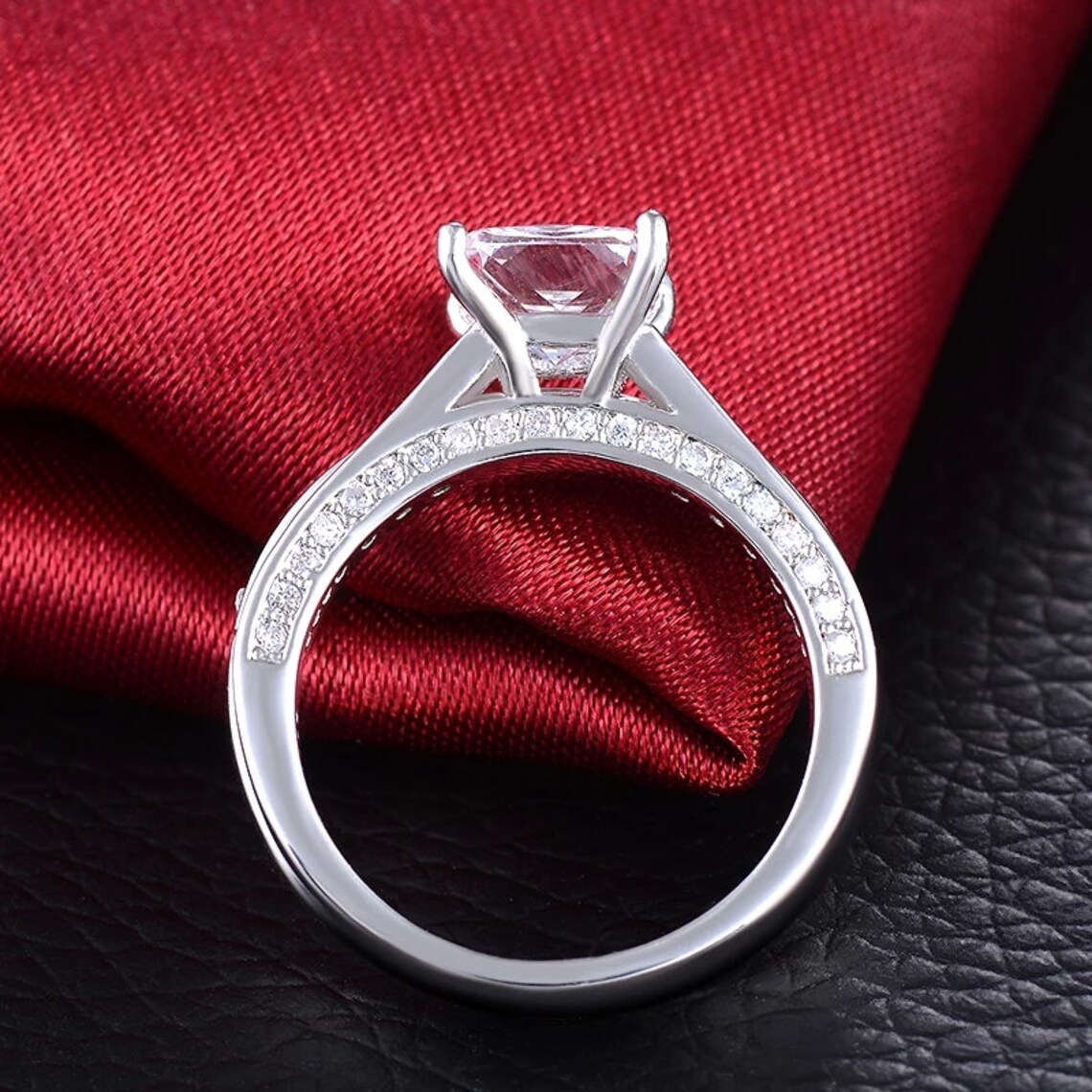 Fashion Ring Sets for Women Square Wedding Ringfine Etsy