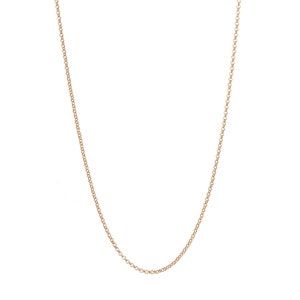 Puede incluir: Un collar de cadena de oro con un diseño delicado de eslabones finos.