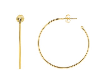 Alchemy Large 40mm Gold Plated Hoop Earrings