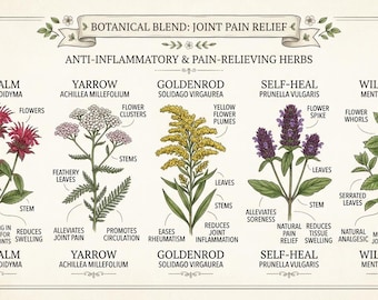 Wild Appalachian Joint Pain Relief Tea, Hand-Foraged Organic Herb Blend (0.5 oz)
