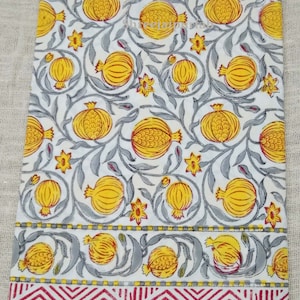 Beautiful Bed Sheet In Yellow Color , Double Bed Cover Indian Hand Block Print Bed Sheet/ soft cotton Bedsheet/Bedspread Quilt/Flat BedSheet