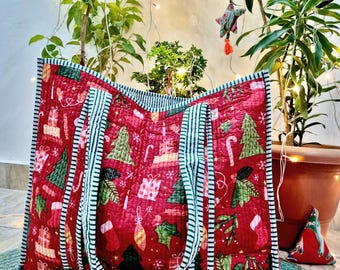 Grand Sac Fourre-tout Ville Fait Main - Neuf Avec étiquettes - Idée Cadeau Noël Original