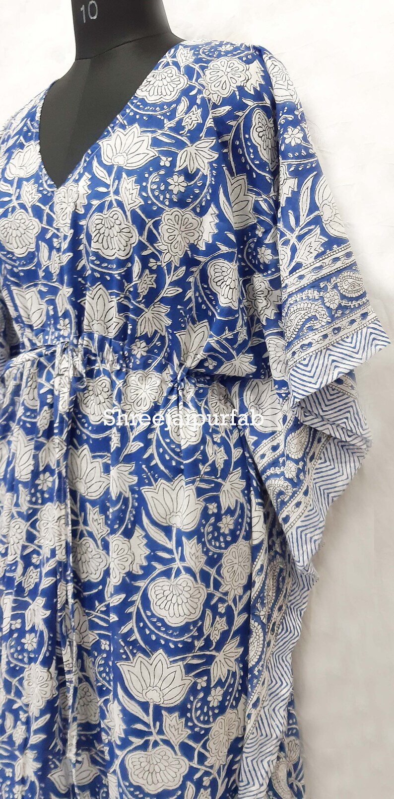 Shreejaipurfab Indian Hand Block Print Girls Caftan Dress 100/% cotton Fabric,Beautiful Floral Design,Made for girls,Spring Summer Dress
