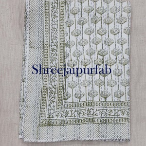Green Bed Cover Hand Made Kantha Bed Cover Hand Block Print Cotton Kantha Quilt Blanket Kantha Bed Cover Best Quality Kantha Bedspread