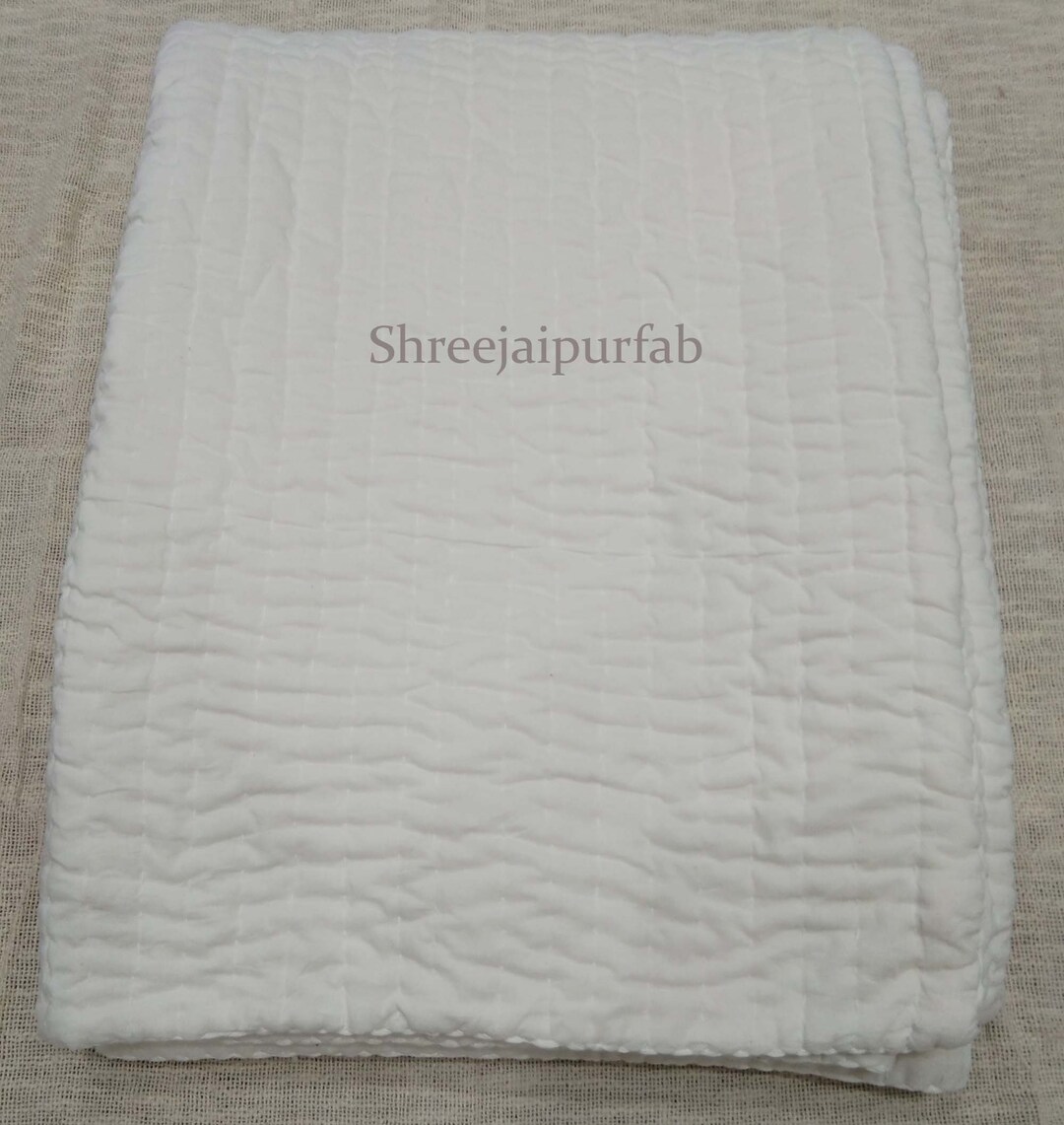Shreejaipurfab Indian Cotton Kantha Quilts Handmade Quilt/ Blanket