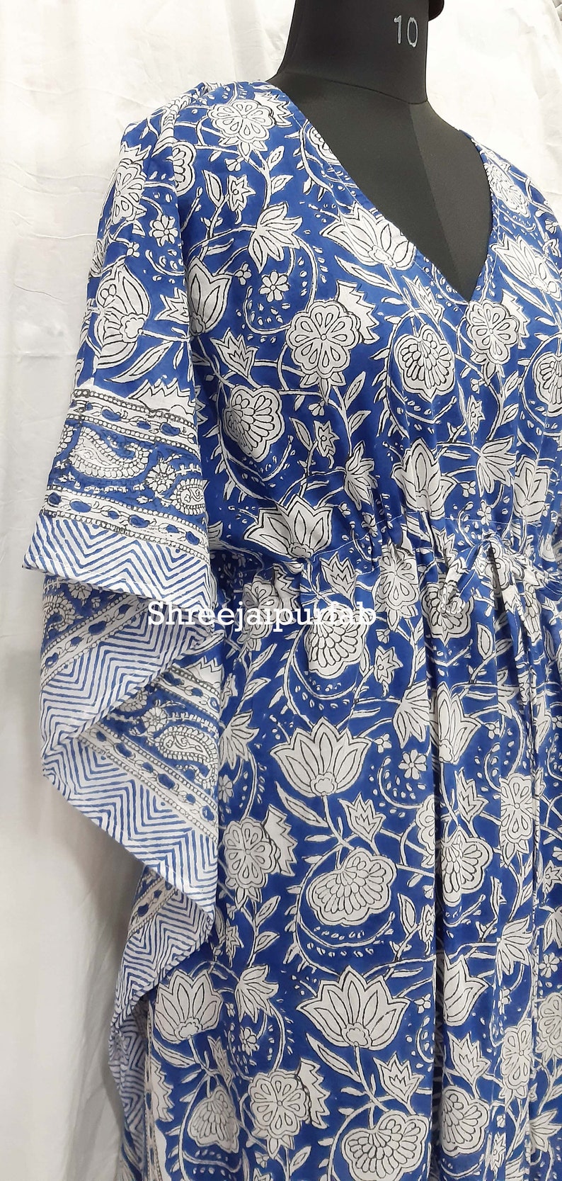 Shreejaipurfab Indian Hand Block Print Girls Caftan Dress 100/% cotton Fabric,Beautiful Floral Design,Made for girls,Spring Summer Dress