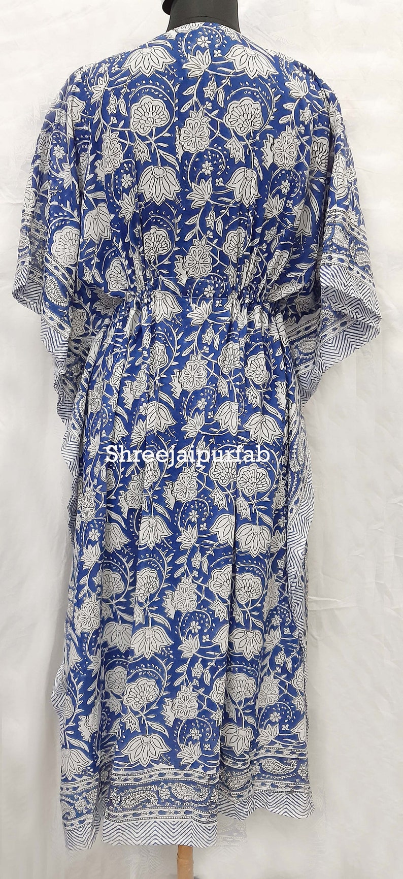 Shreejaipurfab Indian Hand Block Print Girls Caftan Dress 100/% cotton Fabric,Beautiful Floral Design,Made for girls,Spring Summer Dress