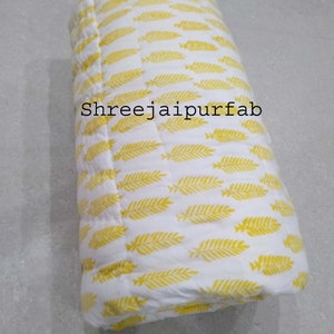 Courtepointe Jaipuri Kantha faite main : couvre-lit indien en coton à imprimé blocs