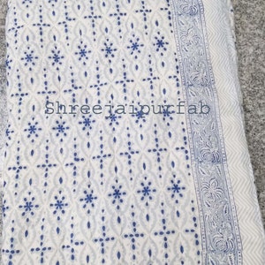 Indian Hand Block Print Cotton Quilts Kantha Floral Quilt, Indian Handmade Reversible Jaipuri Razai,Quilt Blanket, Block Print Indian Quilt