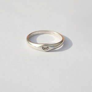 Crsnt Ring, Crescent Moon Signet Ring