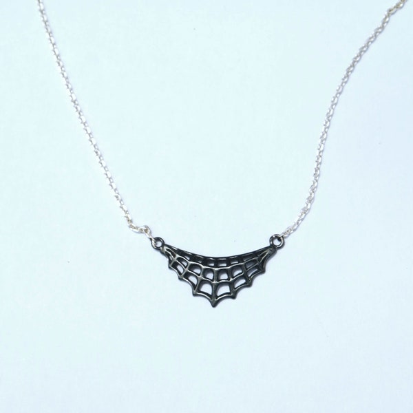 Spider Web Necklace, Spider Pendant Simple Necklace