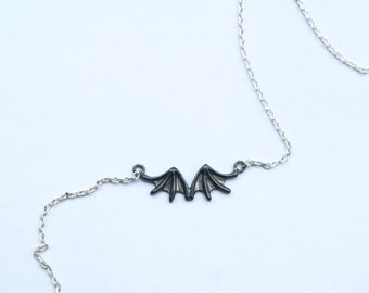 Bat Necklace, Bat Pendant Simple Necklace