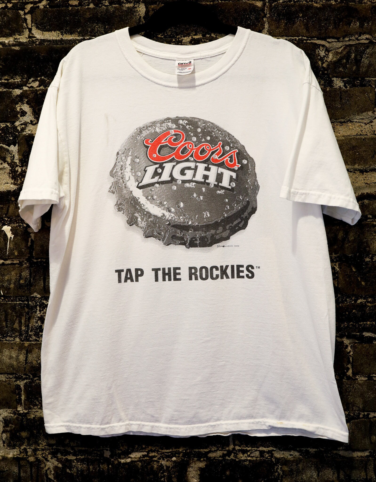 Y2K 2000s COORS LIGHT Graphic Tee//Tap the Rockies//Vintage Etsy