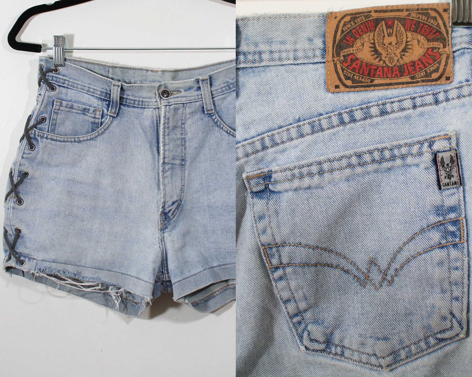 90s Parasuco Jean Booty Shorts//santana 