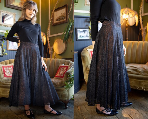 Silk High Waisted Maxi Skirt Liz 