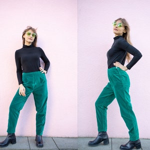 Teal Velvet Pants -  Canada