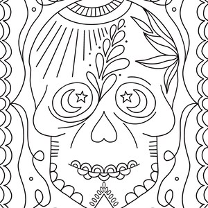Printable Skull Colouring Page, Printable Halloween Colouring Sheets ...