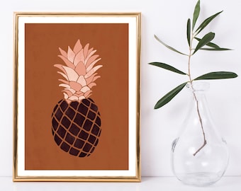 Pineapple Art Print, Kitchen Decor Gift