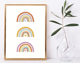 Rainbow Print, Nursery Wall Art, Children’s room decor