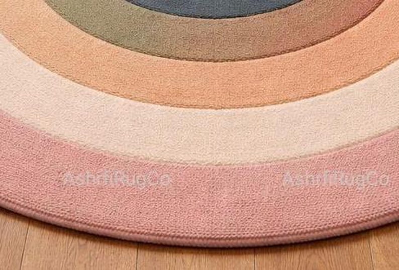 Hand Tufted Wool Arch Rainbow Rug, Scandinavian Pastel Boho Runner ...
