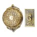 Akatva Vintage Twist Doorbell With Key Plate & Longer Shaft - Brass Mechanical Bell, No Wiring Needed (Oil Rubbed Bronze)