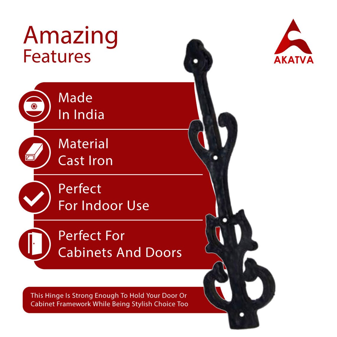 Akatva Dummy Strap Hinge Set 2piece Heavy Duty Gate Hinges Etsy