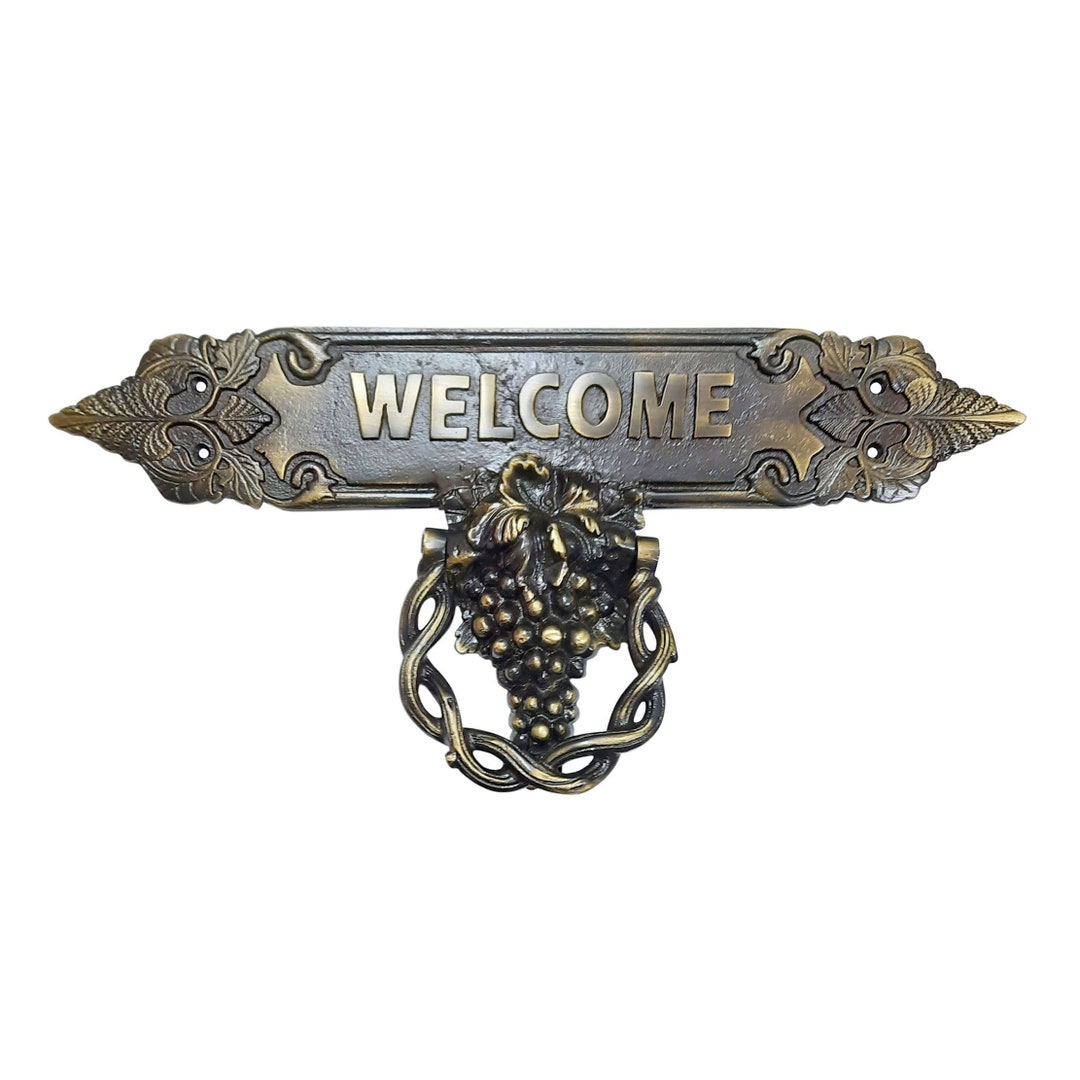 Custom Door Knocker Brass Door Knocker New Home Gift Front Door Knocker Engraved Door Plate