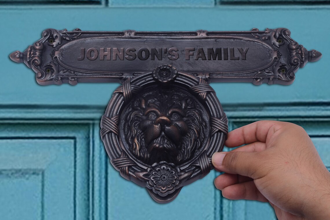 Personalized Door Knocker Plaque for Front Door Handmade Etsy
