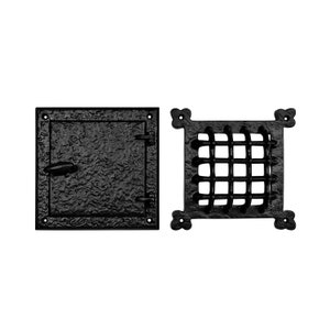 Akatva Black Antique Iron Door Grill with Back Plate – Decorative & Classic Style Black Grill with Back Plate – Black Powder Coated