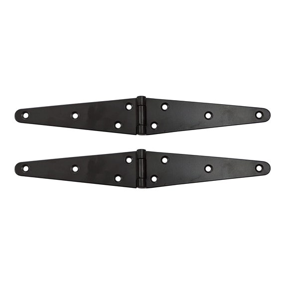 Akatva 6 Black Antique Iron Double Strap Hinge Set 2 Etsy