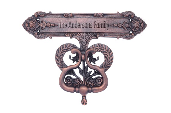 Custom Door Knocker | Brass Door Knocker | New Home Gift | Front Door Knocker | Engraved Door Plate | Front Door Decor | Address Plate