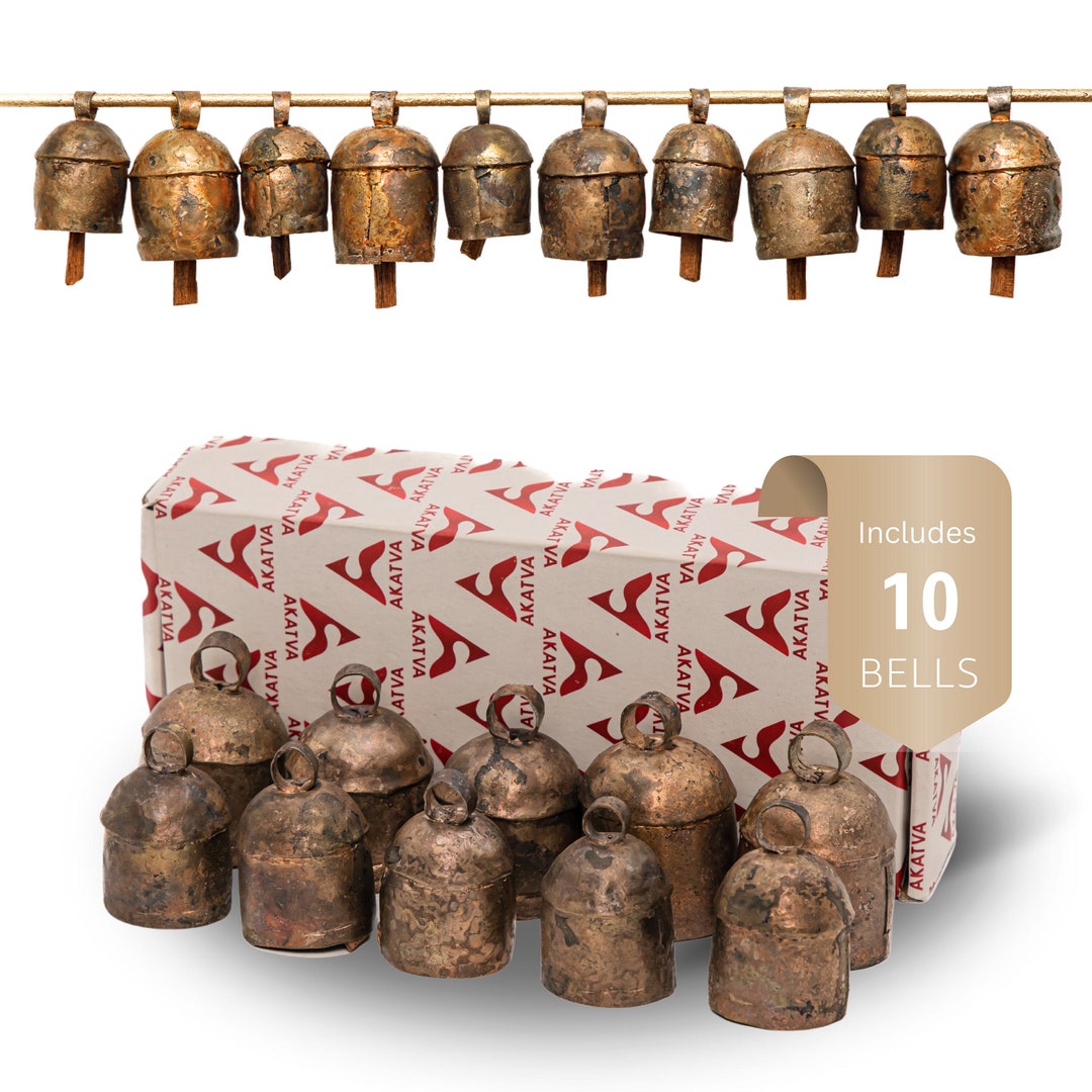 Akatva Christmas Bells for Decoration Cow Bells for Rustic Christmas