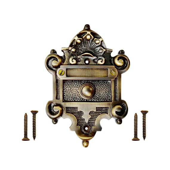 DOOR BELL PUSH BUTTON Vintage Victorian Hard Wired Front Door Chime Press | UK