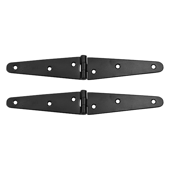 Akatva 4 Black Antique Iron Double Strap Hinge Set 2 Etsy