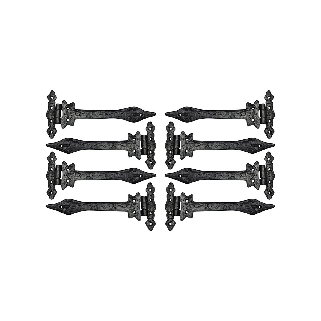 Akatva olenyok T Hinge Set 8 Pieces Heavy Duty Gate Hinges for Wooden